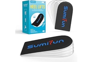 Sumifun Heel Lift, 4-Layer 1 Inch Gel Shoe Lifts for Women Uneven Legs, Adjustable Orthopedic Heel Lifts for Heel Pain and Le