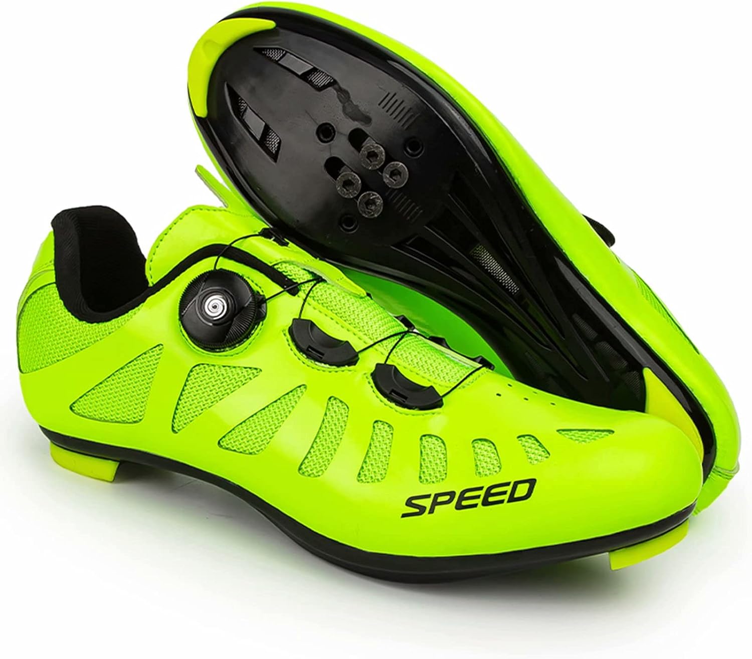 Scarpe Pedali Spd Scarpe Ciclismo PAMRAY Uomo Donna - Compatibili Con Tacchette SPD, Look Delta E SPD-SL Scarpe Ciclismo Tomaia Pelle - 7