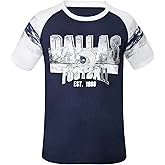 Geneisteck Mens City Football Fans Athletic Arm Stripe Tee Raglan Tee T-Shirts - Navy & White