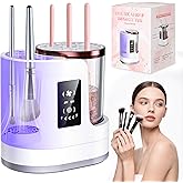 Electric Makeup Brush Cleaner Machine with Automatic Cleaning and Drying Functions Portable Makeup Brush Cleaner for All Size of Makeup Brushes Gifts for Makeup Lovers