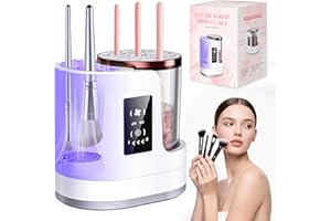FUZIIAV Electric Makeup Brush Cleaner Machine with Automatic Cleaning and Drying Functions Portable Makeup Brush Cleaner for All Size of Makeup Brushes Gifts for Makeup Lovers