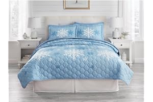 BrylaneHome BH Studio Reversible Quilt - King, Snowflake