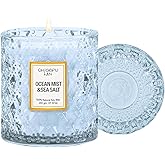 Chloefu LAN Ocean Candles Sea and Salt Candle with up to 55 Hour Long Lasting, Highly Scented, Luxury Air Freshening Jar Candles - Perfect Home Decor, Natural Soy Wax, Beach Candle, 8.1oz