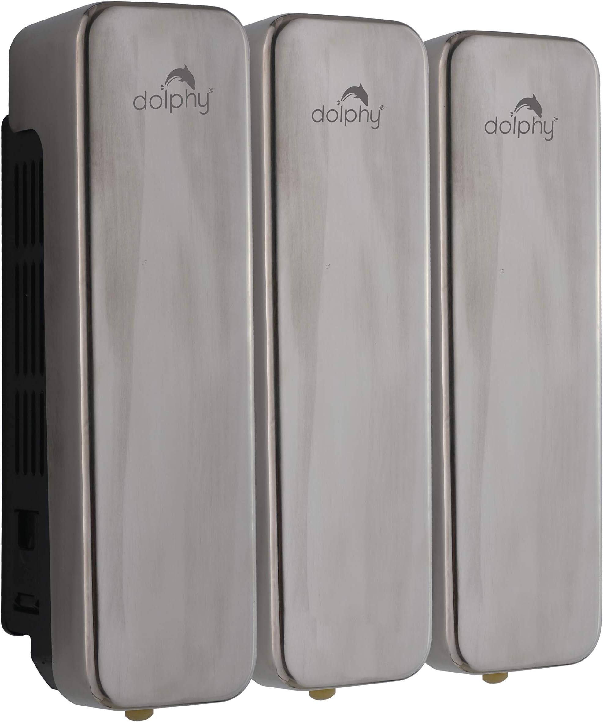Dolphy 304 Stainless Steel Soap Dispenser - 300ML (Set of 3)