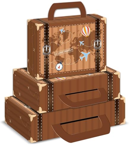 Amazon.com: Weekgrat 6 Pcs Large Vintage Travel Suitcase Box