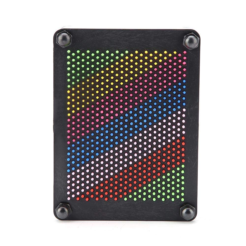 Pin Art Toy, 3D Pin Art, Plastic Pin Art Board, Pin Art Sculpture Kids Children Office for Home(Black Trumpet)