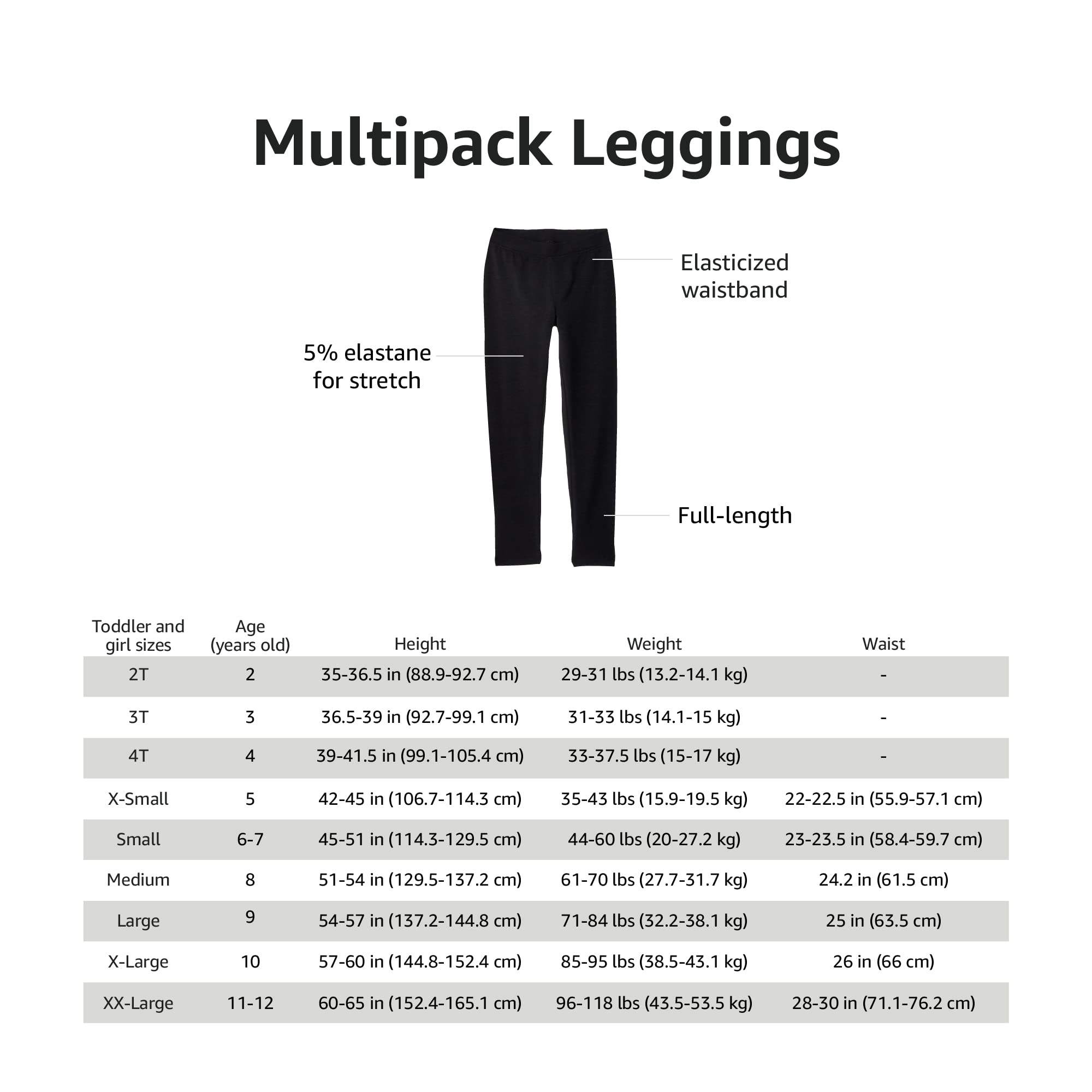 Amazon Essentials Girls Leggings