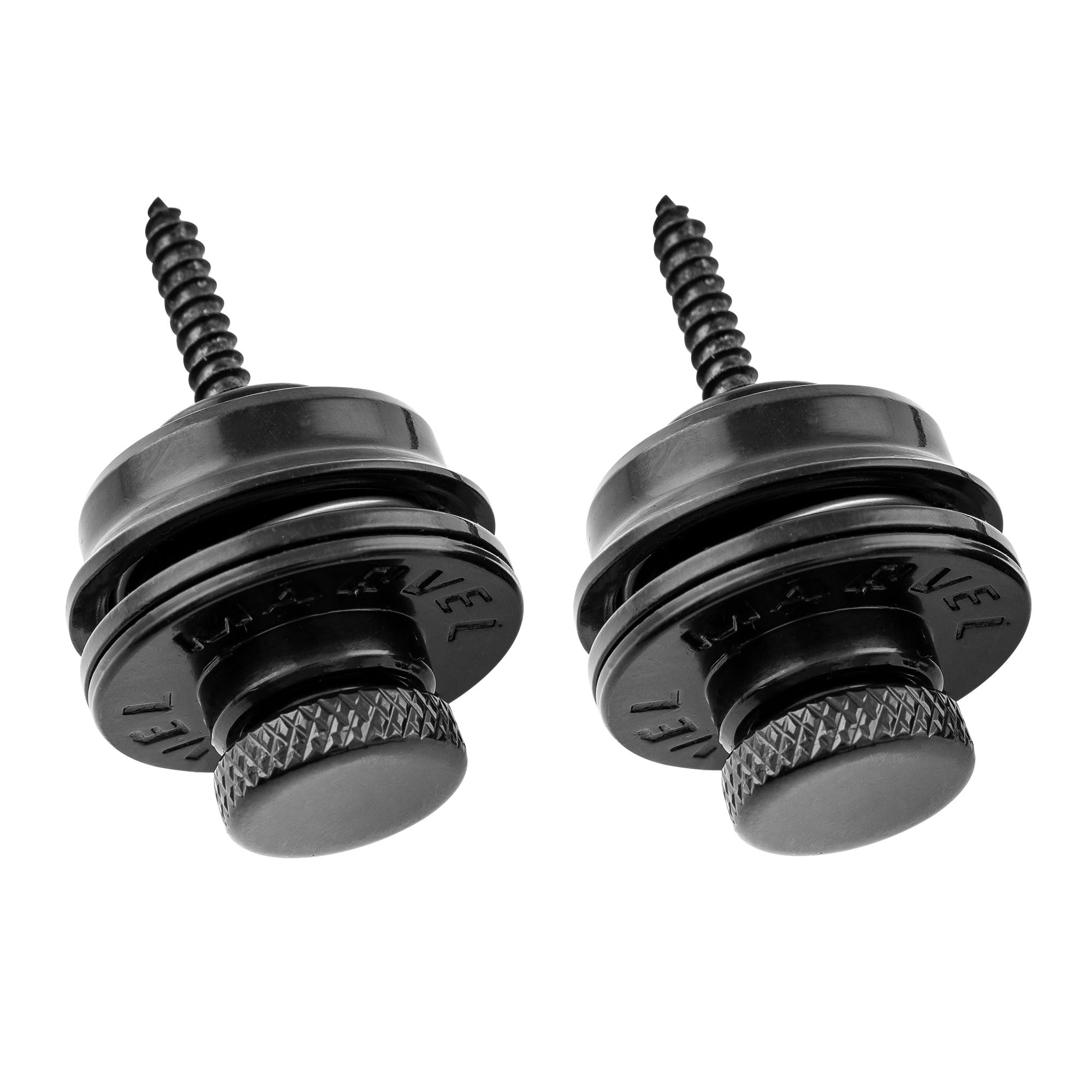 Musiclily Pro Heavy Duty Guitar Strap Locks Security Straplocks System for Fender Strat/Tele Electric Guitar or Bass, Black(Set of 2)