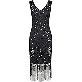PrettyGuide Women 1920s Gatsby Cocktail Sequin Art Deco Flapper Dress