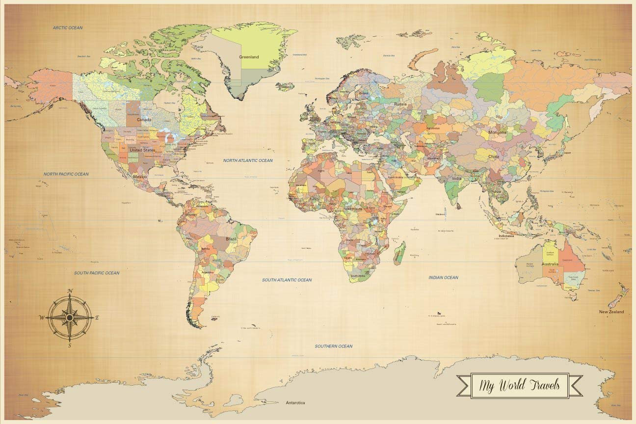 Amazon Com Push Pin World Map World Map With Pins