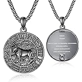 Black Taurus Necklace for Men Sterling Silver Zodiac Constellation Necklace Black Taurus Pendant Jewelry Zodiac Gifts for Men