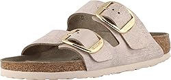 Birkenstock Arizona Big Buckle Washed Metallic Rose
