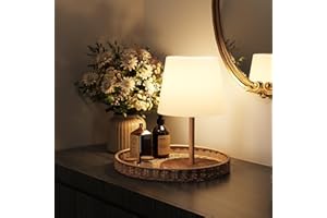 EZVALO Outdoor Cordless Table Lamp, IP65 Waterproof 4500mAh Rechargeble Shower Lamp, Dimmable Touch Lamp, LED Night Light Lamp for Bathroom Patio Camping Restaurant Home（1 Pcs）