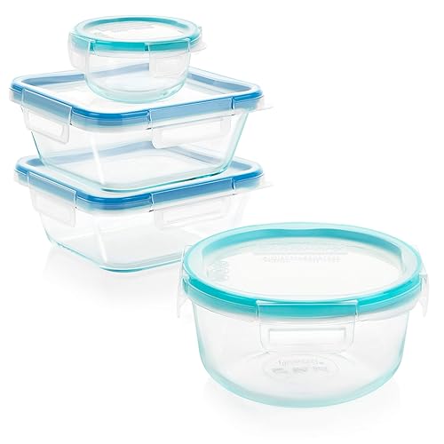Snapware Total Solution Pyrex Glass Food Storage Container Set (8