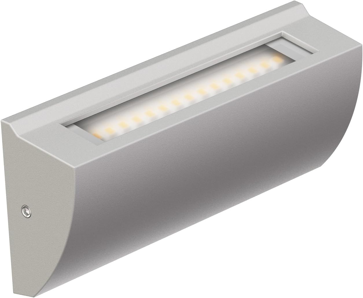 ledscom.de LED wall Light/Staircase Light SEGIN for Outdoors IP54, Flat, Downlight, Grey matt, Angular, 3.8 W, 265lm, Warm White - Image 3