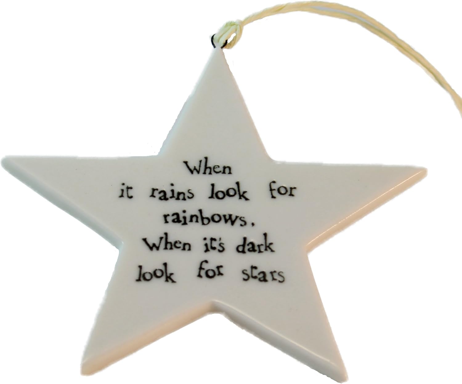 East of India Porcelain Star (When It Rains, It Looks For Rainbow) Multi-Coloured, Multicoloured