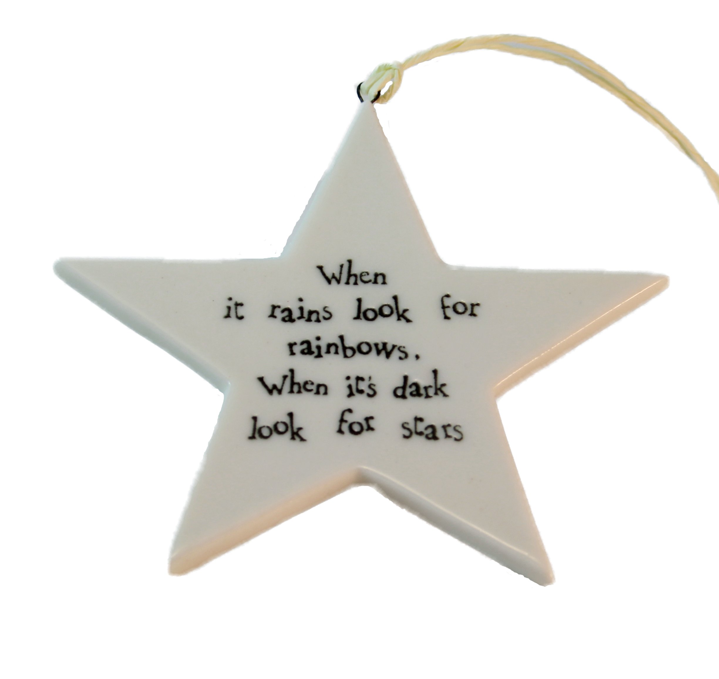 East of India Porcelain Star (When It Rains, It Looks For Rainbow) Multi-Coloured