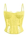 Dealmore Corset Tops For Women Going Out Lace Mesh