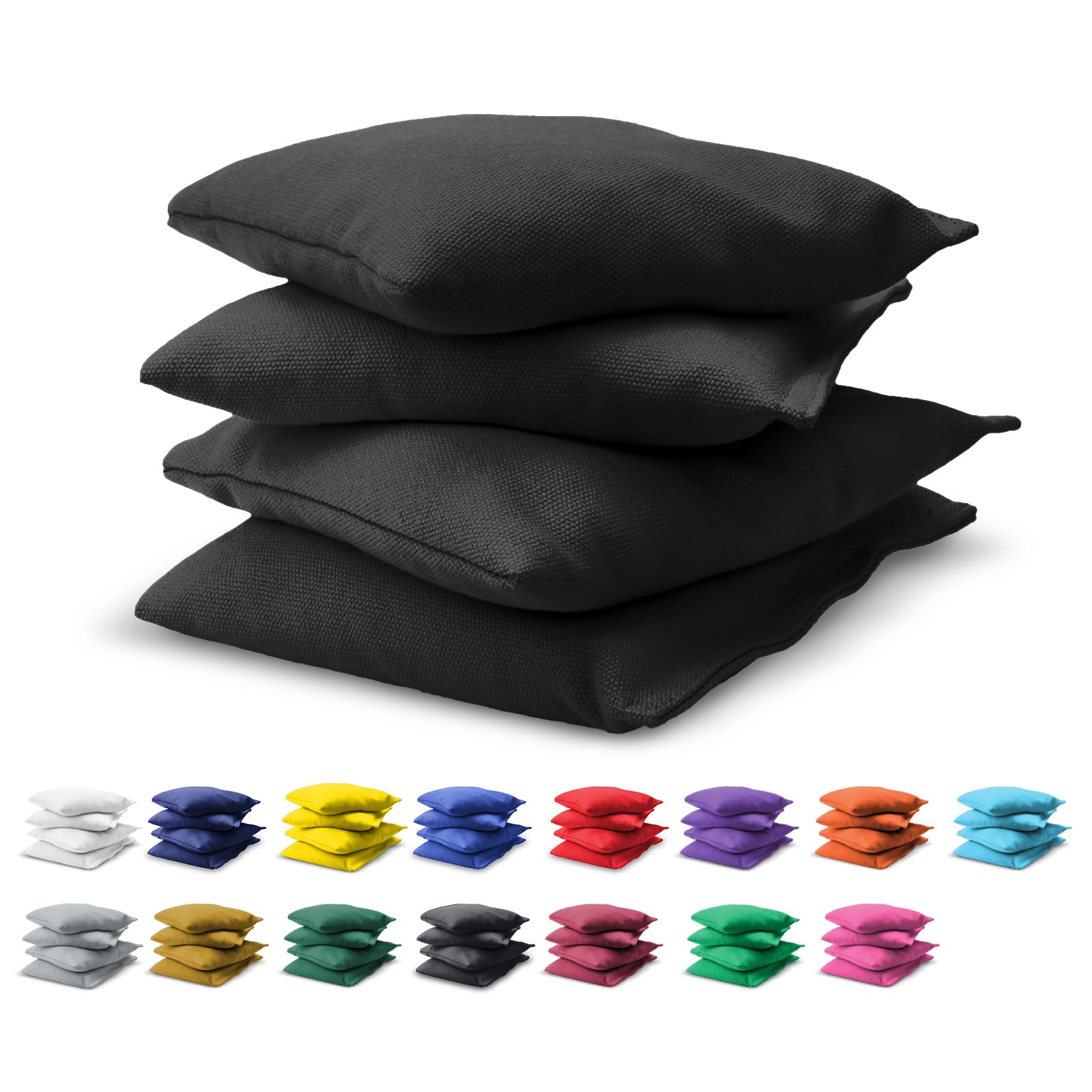GoSports Cornhole Bean Bags Set of 4 - Regulation All Weather - Black — image 1