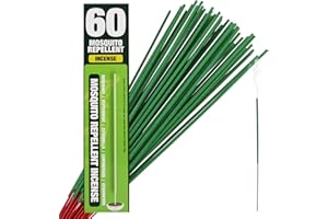 ELMEPLH 60 Mosquito Repellent Incense Sticks - Plant Based Citronella Incense Sticks - Natural Mosquito Repellent Outdoor Patio