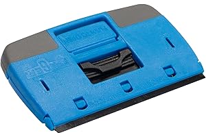 Unger Professional Compact 4” Window and Glass Scraper, Reversible Razor Blade Tool with Retractable Safety Guard, Use for Residue, Stickers, Glue, and Paint on Smooth Surfaces