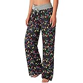 ALISISTER Christmas Womens Pajama Pants Casual Comfy Sleepwear Wide Leg Drawstring Bottoms with Pockets