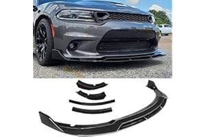 SIPIDEAUT Front Bumper Lip Compatible with Dodge Charger SRT 2015-2023 (Glossy Black Style)