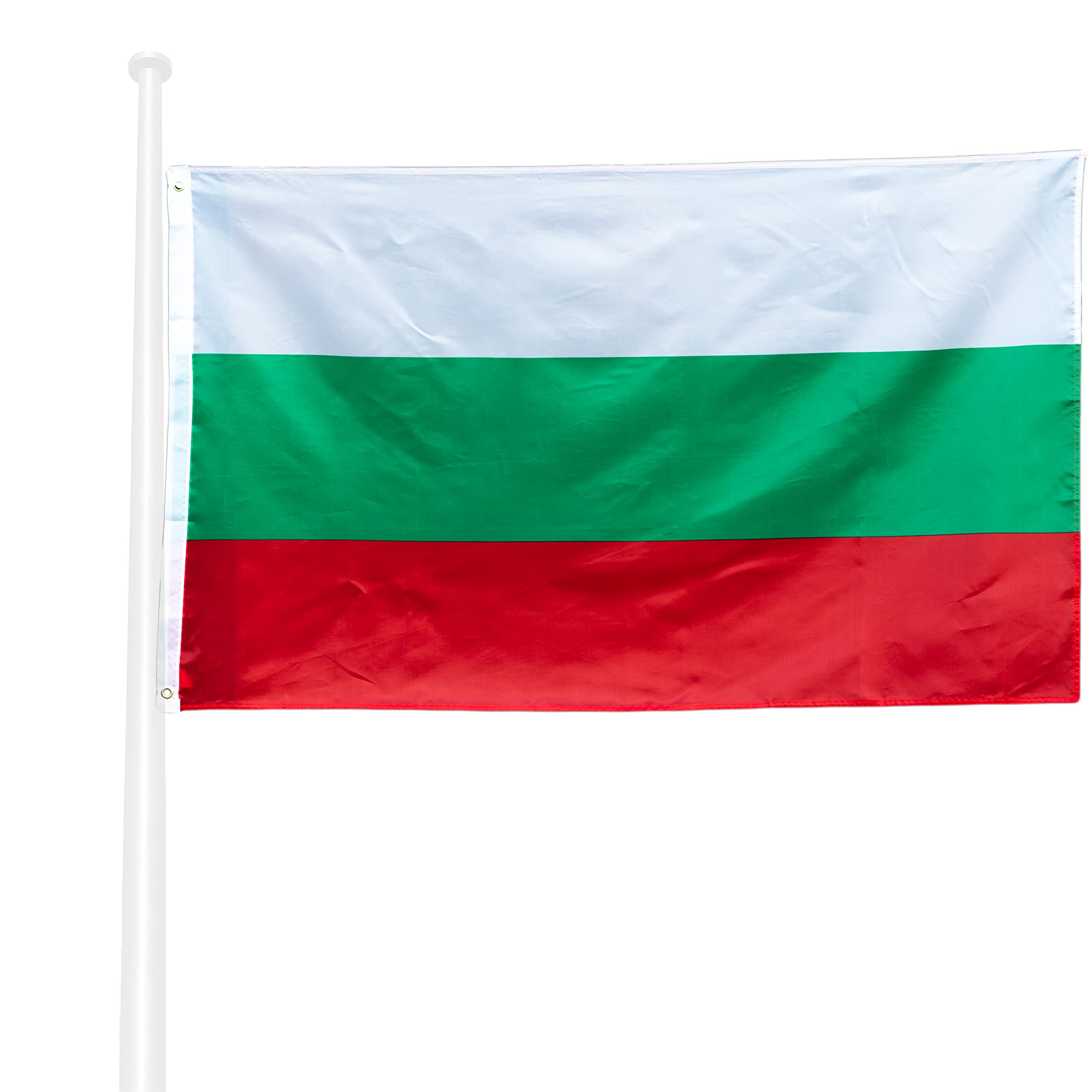 KliKil Bulgaria Flag – Flag 150 x 90 cm Polyester – UV and Water Resistant – Easy Installation with 2 Metal Eyelets – Ideal for Celebrations, Decorations and Events