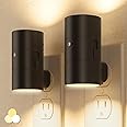 NIORSUN Night Lights Plug Into Wall,Plug in Night Light with 3 Light Modes,Ultra-Slim Design,Dusk to Dawn Sensor,0-100LM Dimmable Night Light for Hallway Bathroom Stairway Bedroom,Black,2 Pack