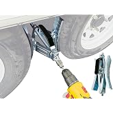 Schumaho Camper Wheel Chock, 2 Sets of Tire Lock Chocks | Heavy Duty Rotatable X Shaped Stabilizer for RV Trailer Drill Adjusted , Patented