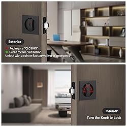 Malimali Pocket Door Lock and Edge Pull Set, Pocket