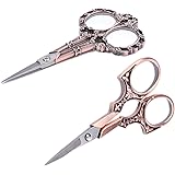 BIHRTC Vintage European Style Needlework Scissors for Embroidery, Sewing, Craft, Art Work & Everyday Use - Pack of 2,1…