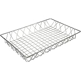 G.E.T. 18" x 12" Silver Rectangular Metal Wire Pastry Basket | Restaurant service, Great for Hotel Breakfast Bars, Sandwiches, Fries, Appetizers and Table Service