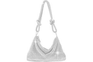 QLBO Women Gold Clutch, Rhinestone Gold Purse Wedding,Evening Clutch Purses For Women 10.2"×0.4"×6.69"