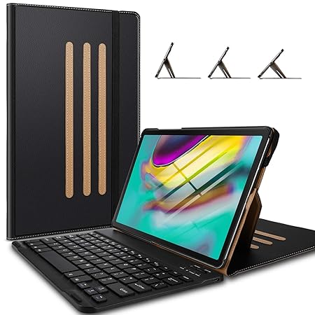Yocktec Tastatur Hülle für Samsung Galaxy TAB S5E T720 (10.5 Zoll) [QWERTZ ], Abnehmbare kabellose Tastaturhülle mit Auto Sle