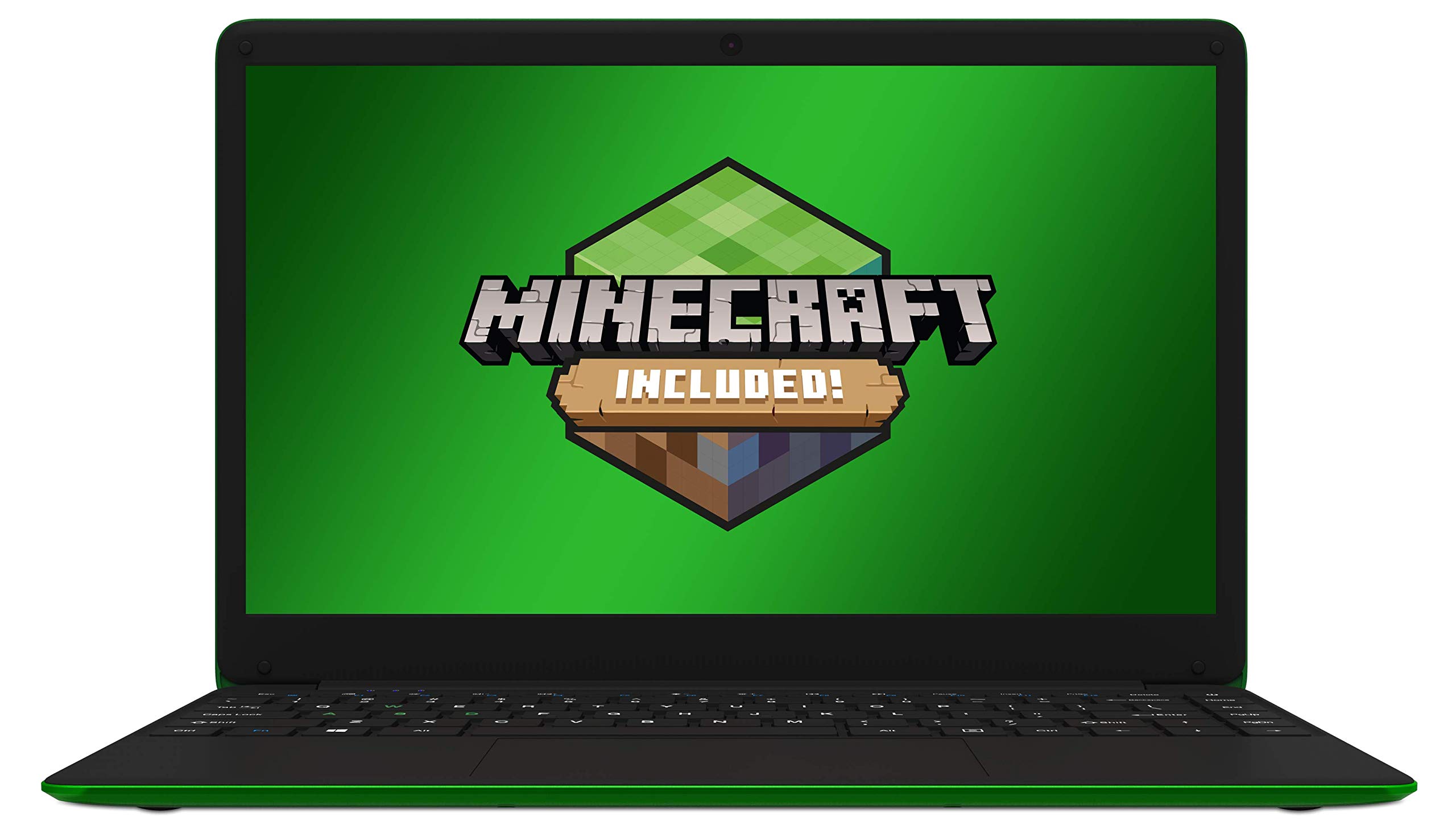GeoBook 240 Minecraft Edition 14-inch Laptop Windows 10 Intel Pentium Quad Core 4GB RAM Includes Minecraft - Green