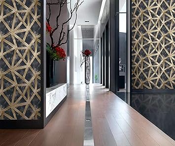 Geometric Peel And Stick Black And Gold Wallpaper Removable Stripe Greenguard Uv Gel Ink Digital Vinyl Amazon Com geometric peel and stick black and gold wallpaper removable stripe greenguard uv gel ink digital vinyl