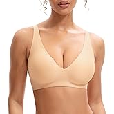 INNERSY Womens Seamless Wireless Bra Soft No Underwire Push Up Bralette Full Coverage Everyday Bra