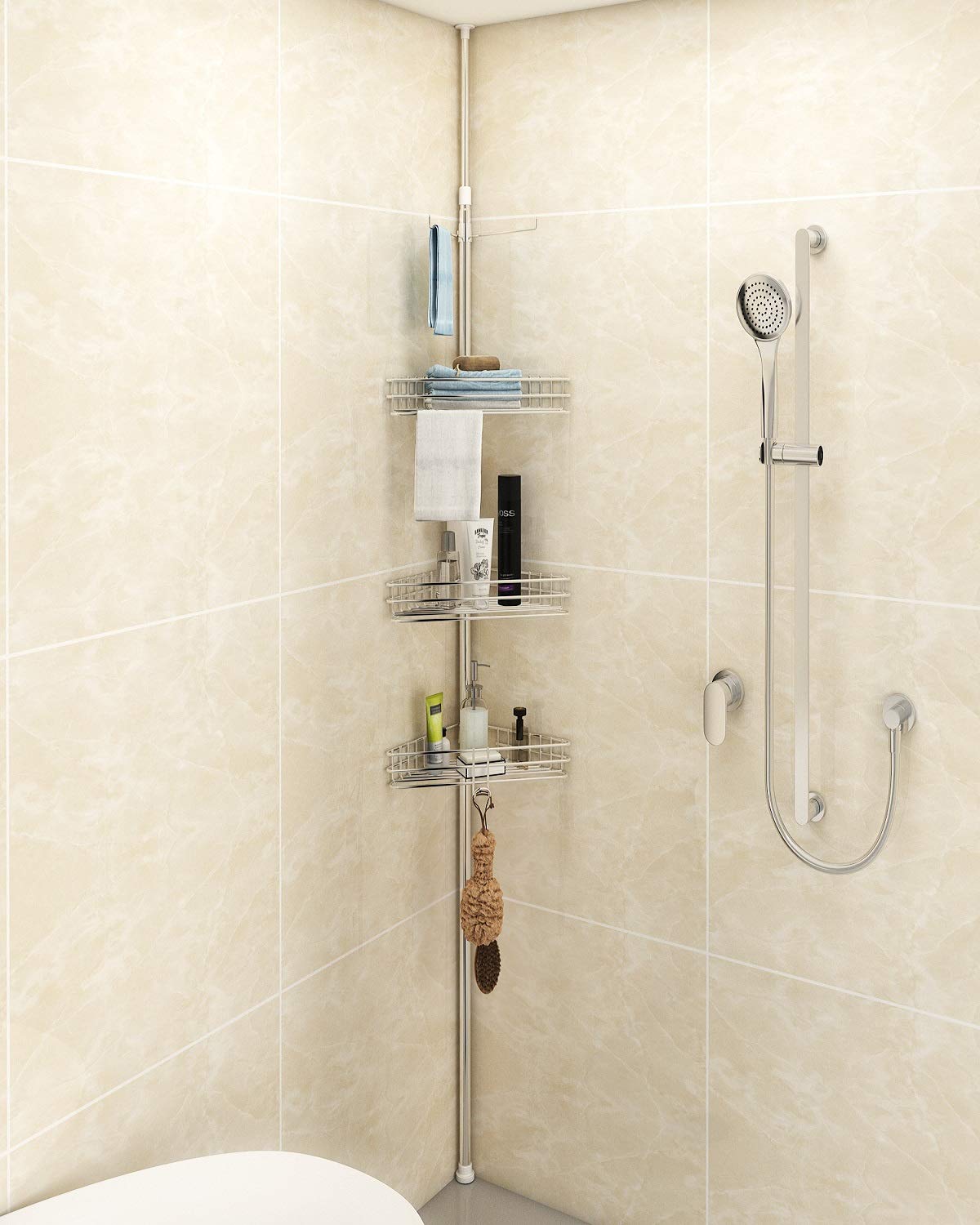 Bathroom Shower Caddies Buygoo No Drill Bathroom Corner Shelves