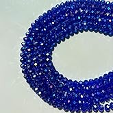 CrzBeadss 330Pcs Briolette Crystal Glass Beads for Jewelry Making, 8MM AB Faceted Beads Bulk for Bracelets, Crystal Glass Spacer Beads for Crafts Necklace Wine Charms Suncatchers, Blue AB