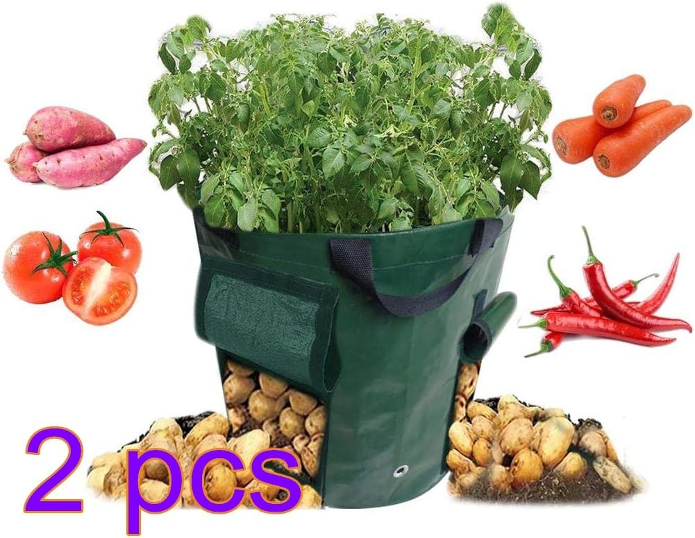 LWAN3 bolsa de cultivo de plantas, 15 galones de doble cara para ...