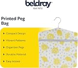 Beldray Lemon Print Peg Bag 33 x 30 cm Hang on Line Indoor Outdoor view 2