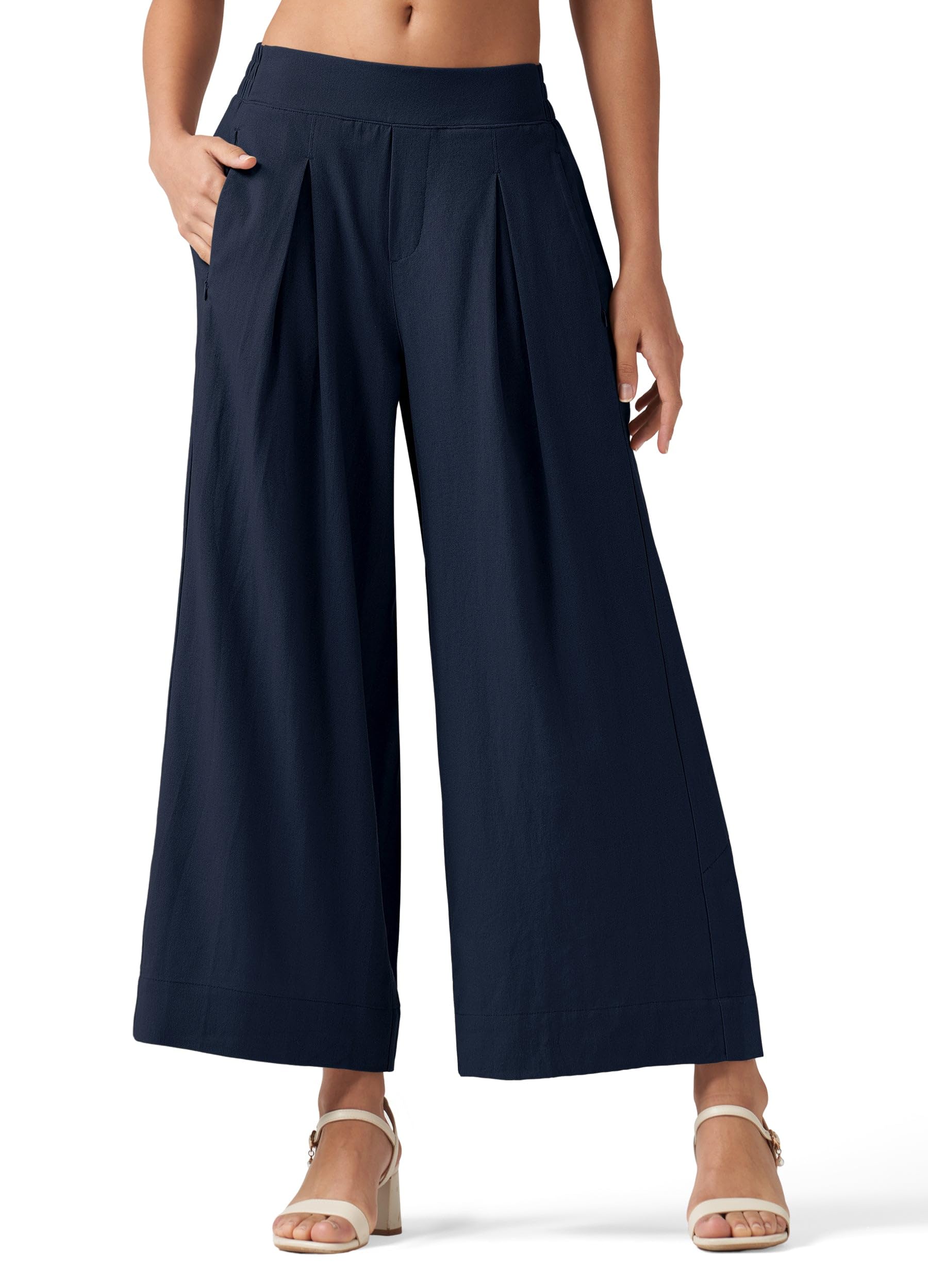 Willit Women Linen Pants Wide Leg Casual Palazzo Ecuador