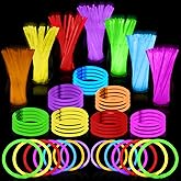 PartySticks Glow Sticks 800 pack - 8 Inch Glow in The Dark Light Up Sticks Party Favors, Glow Party Decorations, Neon Party Glow Necklaces and Glow Bracelets with Connectors