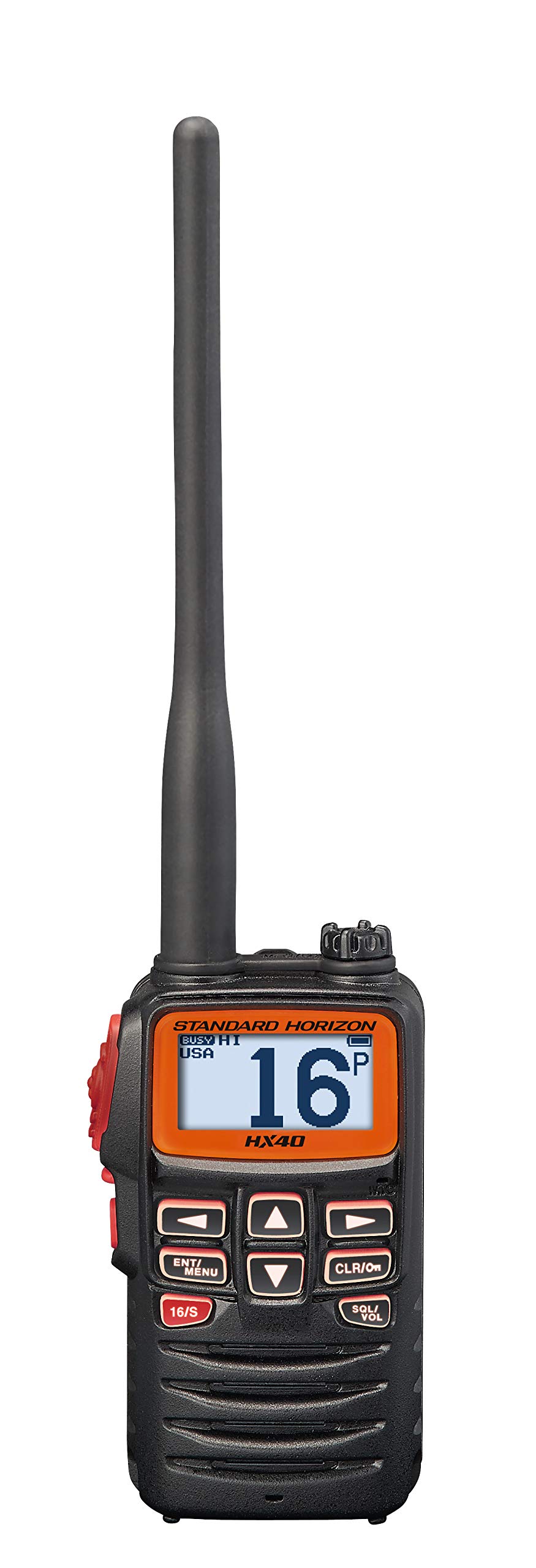 Standard Horizon HX 40 E 6W Ultra-compact marine handheld transceiver with FM radio receiver. Contains NOAA weather channels with weather warning