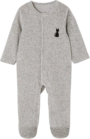 Vertbaudet Pyjama Bebe Velours Dos Fantaisie Gris Chine 12m 74cm Amazon Fr Bebes Puericulture