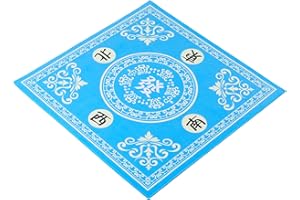 YINIUREN Mahjong Mat Game Table Mat Suitable for Mahjong Tile Game Poker Game Domino Game Game Mat is Made of Rubber Material (Blue, 22 inches)