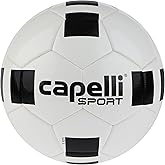 Capelli Sport Soccer Ball Size 5, High School Classic Competition Elite (NFHS) Soccer Ball for Youth and Adult Players, Outdoor and Indoor Training, White/Black