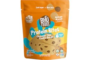 BHU FIT Bhu Foods Keto Bites - Chocolate Chip Cookie Dough | Organic Keto Snacks for Adults & Kids | Gluten Free, Vegan, Low Carb, Low Sugar | Individually Wrapped Protein Bites (1 Pack)