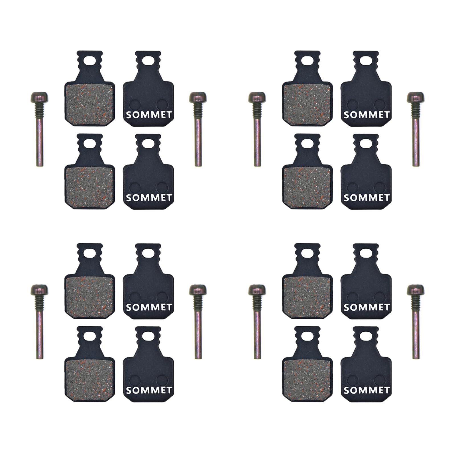 SOMMET 4 pairs Resin and Semi-Metallic Disc Brake Pads fit for Magura MT5 MT5E MT7 MT Trail Typ 8.1 SH901 M5 M7 ZSPB18-4